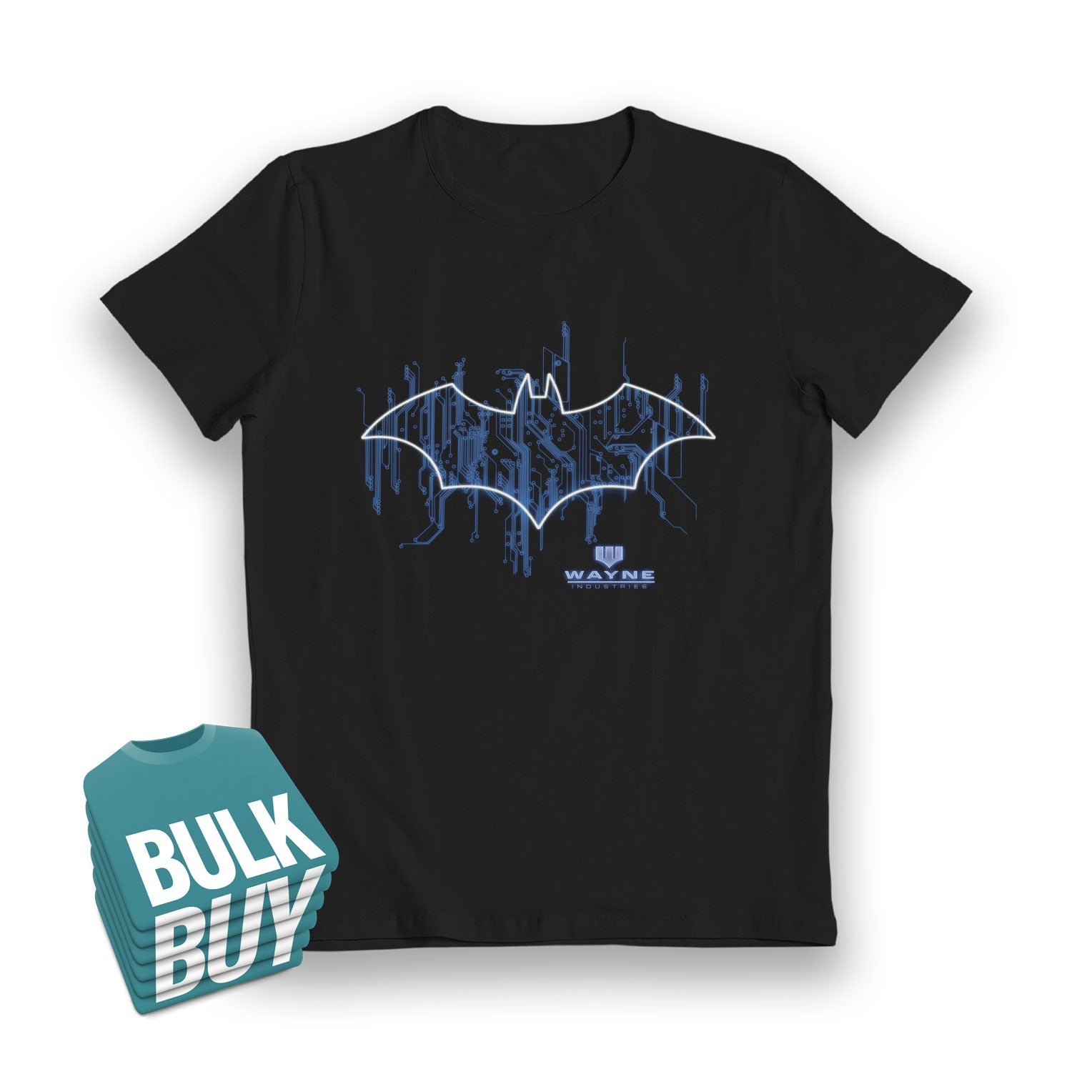 Batman Bat Glow in the Dark Black Kids T-Shirt - Bulk Buy