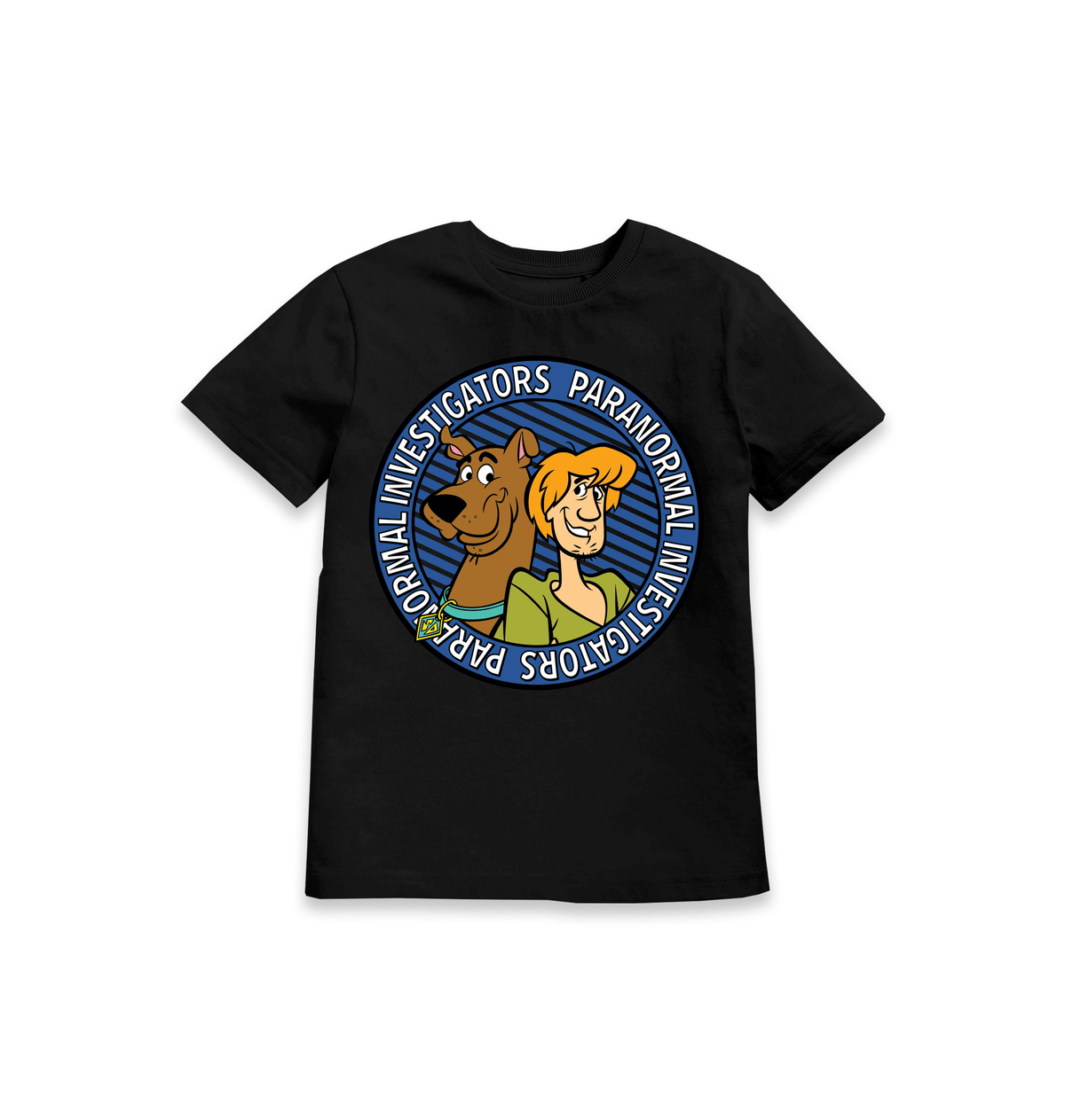 Black Printed Kids T-Shirt Front
