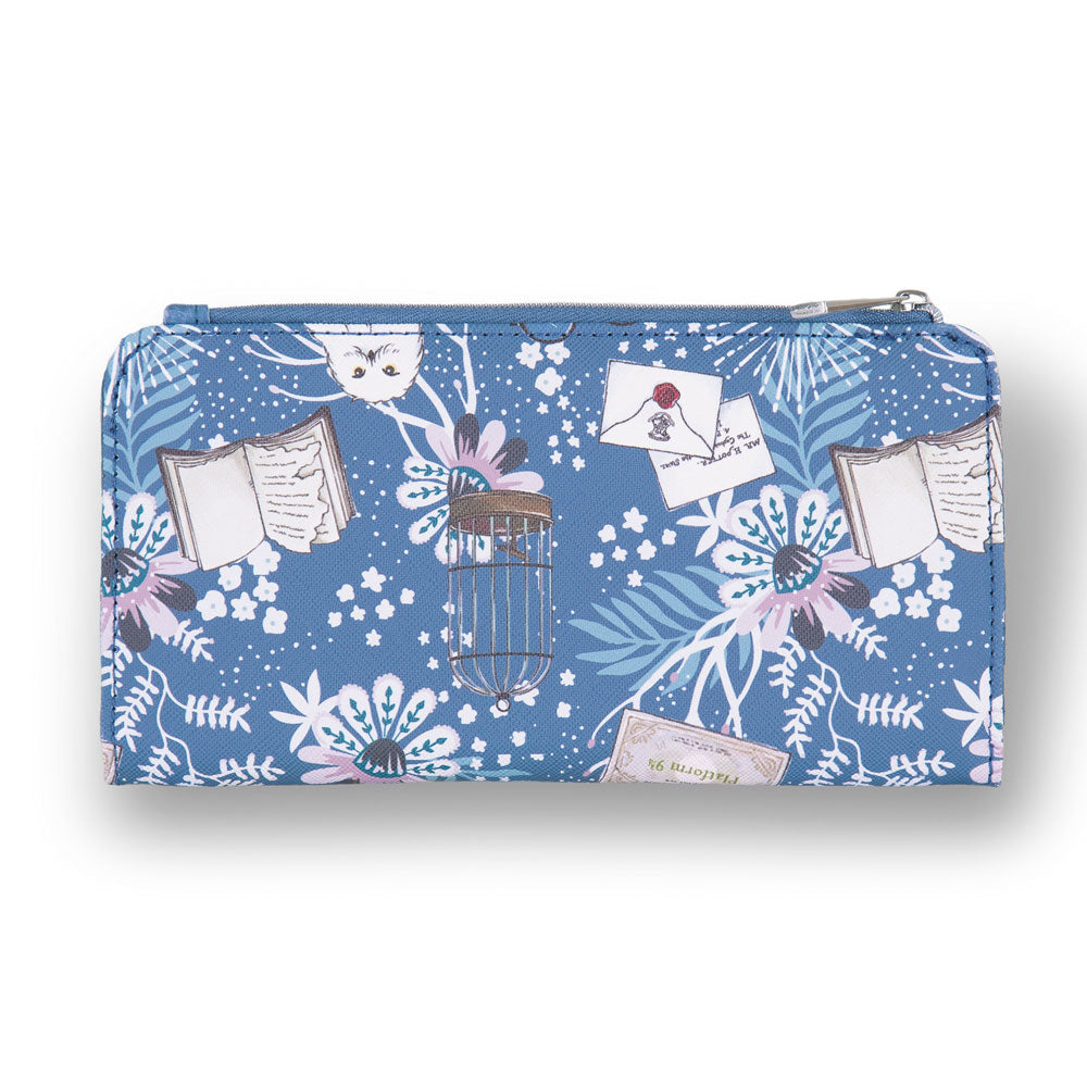 Harry Potter Light Blue Floral Print Hedwig Purse
