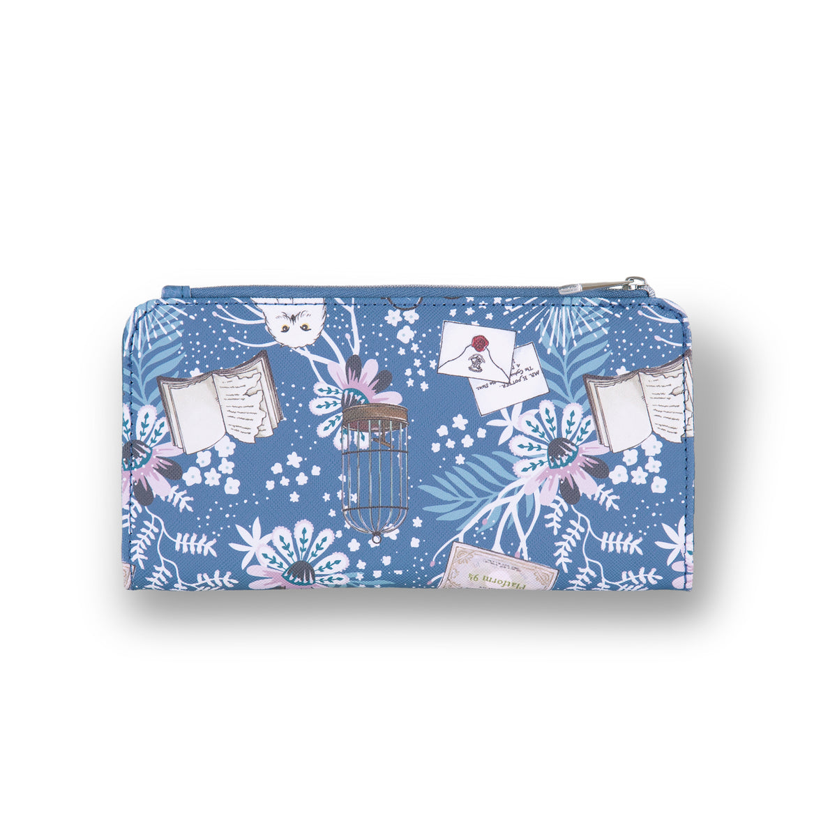 Harry Potter Light Blue Floral Print Hedwig Purse