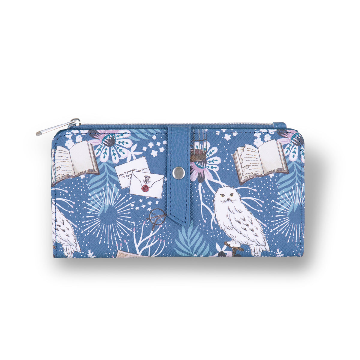 Harry Potter Light Blue Floral Print Hedwig Purse