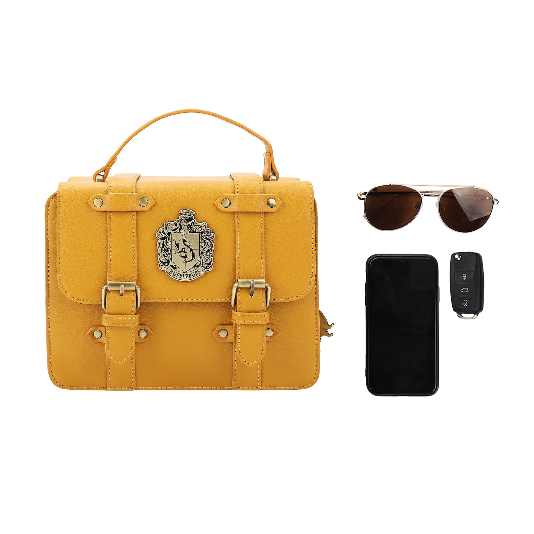 Harry Potter Hufflepuff Satchel Handbag with Charms