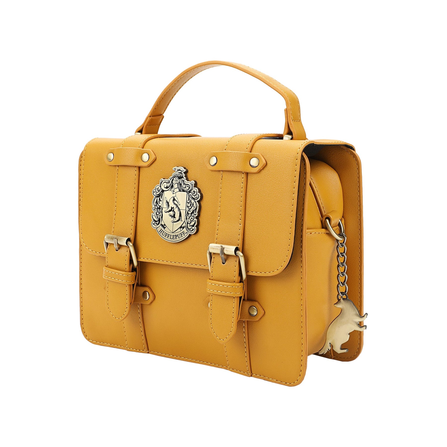 Harry Potter Hufflepuff Satchel Handbag with Charms