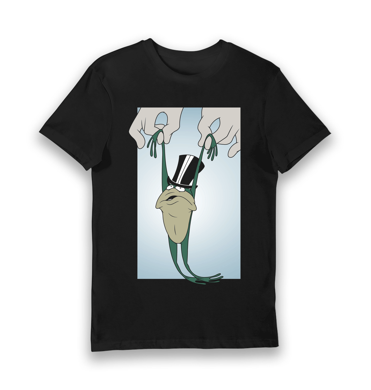 Black Printed T-shirt Front