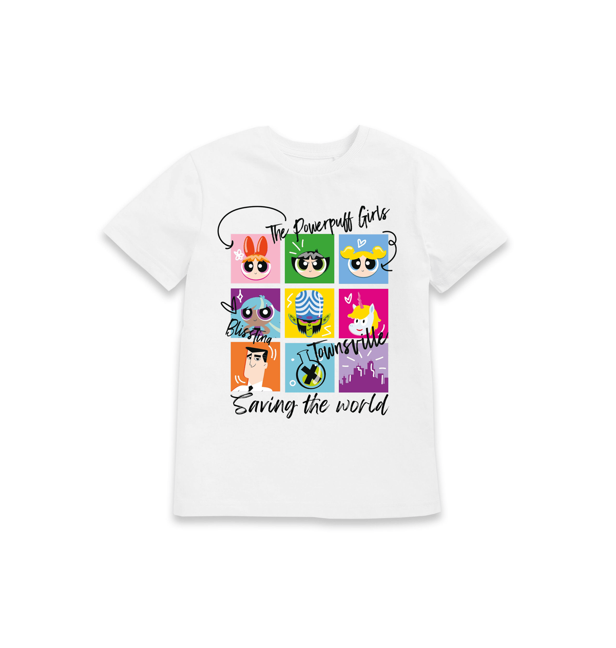 White Printed Kids T-Shirt Front