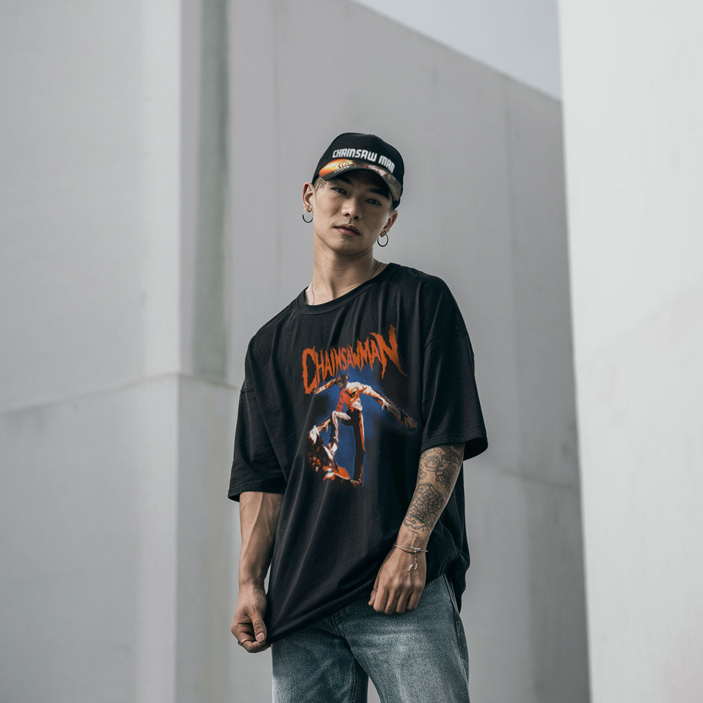 Chainsawman Logo Embroidered Cap - Black - Wholesale EU Europe