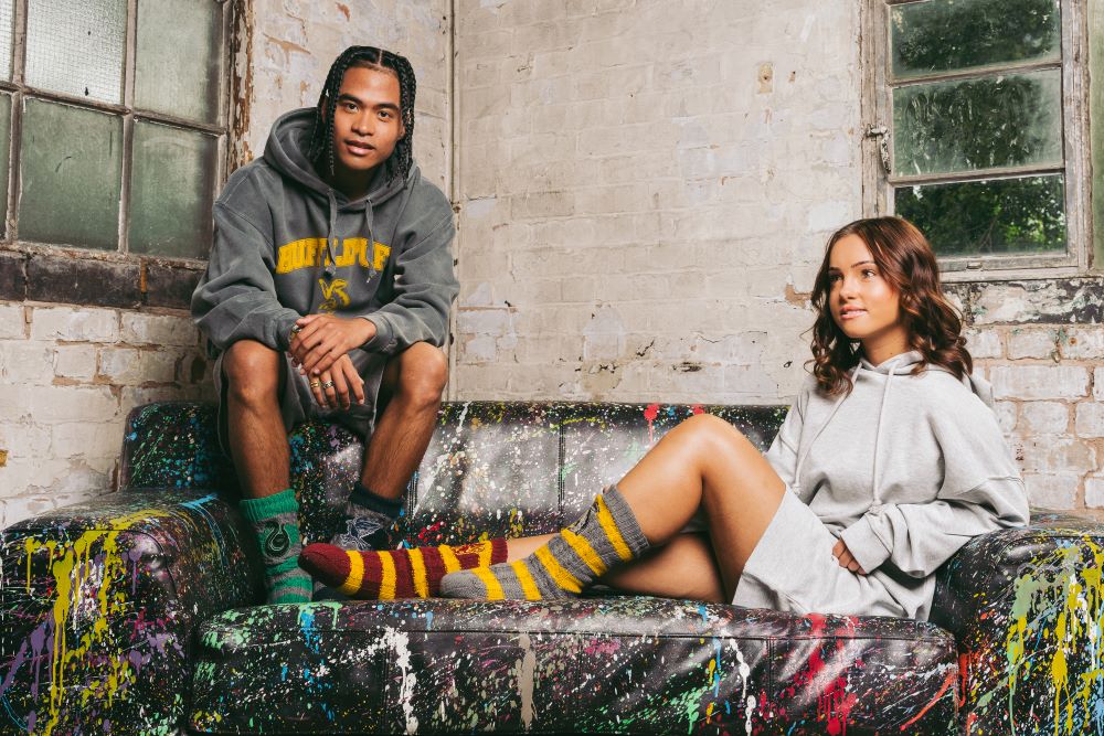 Harry Potter Hufflepuff Hogwarts House Adults Slipper Socks