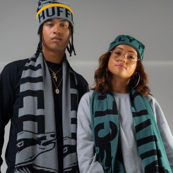 Harry Potter Slytherin Luxury Adults Beanie & Jacquard Scarf Set