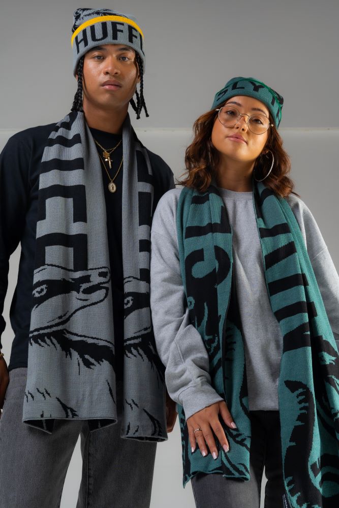 Harry Potter Slytherin Luxury Adults Beanie & Jacquard Scarf Set