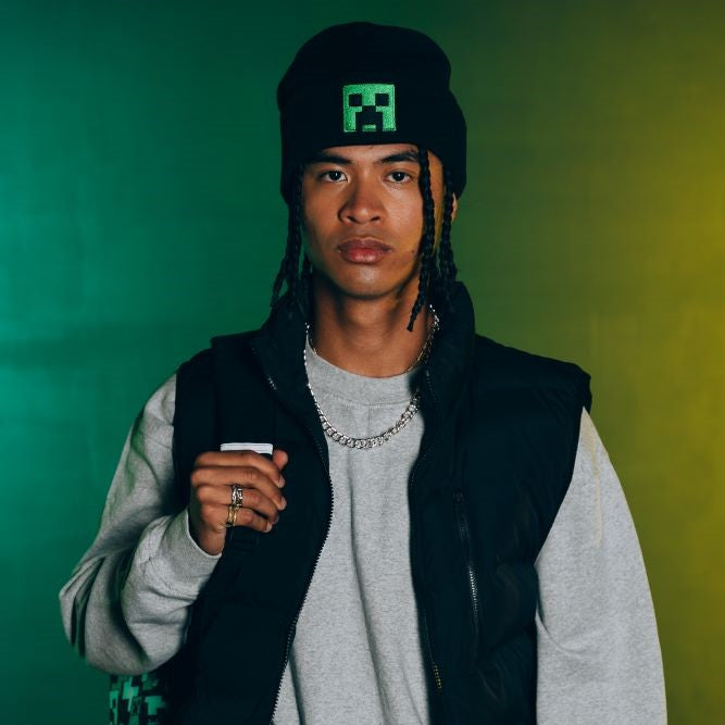 Minecraft Creeper Embroidered Adults Beanie
