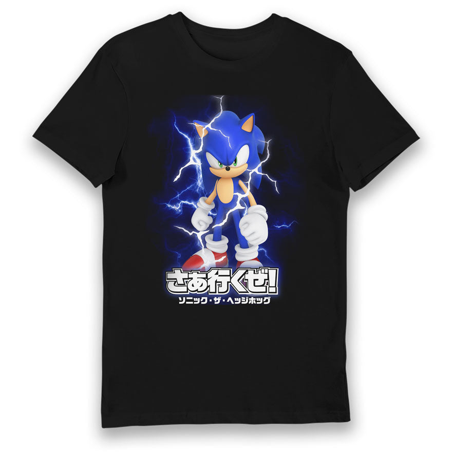 Sonic The Hedgehog Lightning Glow in Dark Adult T-Shirt Bulk Buy