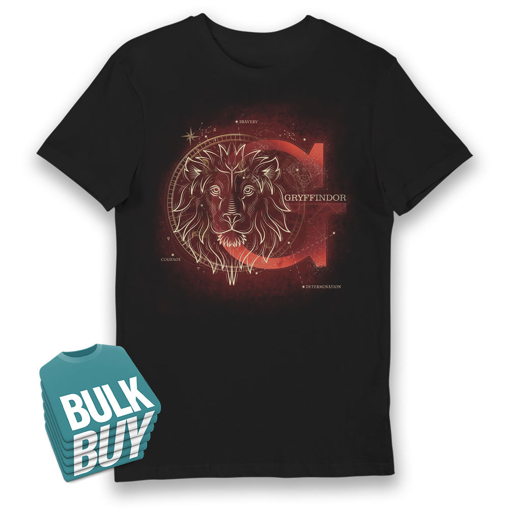 Harry Potter Gryffindor House Glow in The Dark T-Shirt Bulk Buy