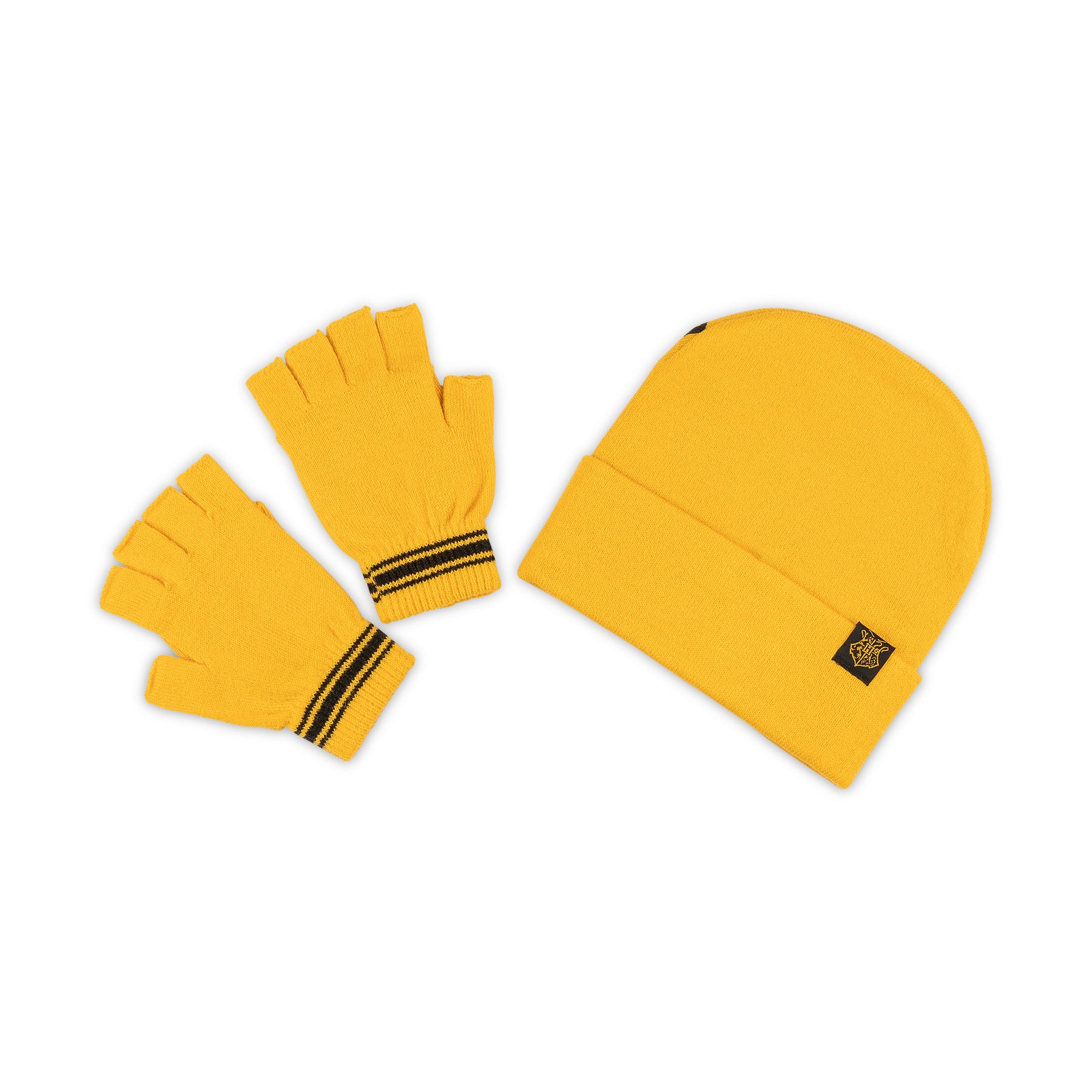 Harry Potter Hufflepuff Adults Hat & Glove Mitt Combo Set