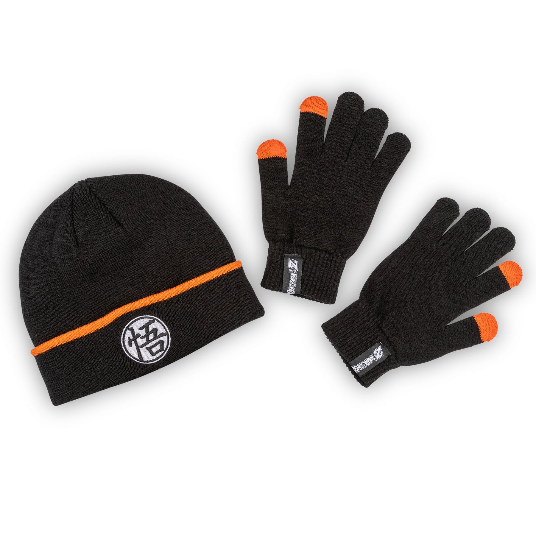 Dragon Ball Z Goku Kanji Adults Beanie & Glove Set