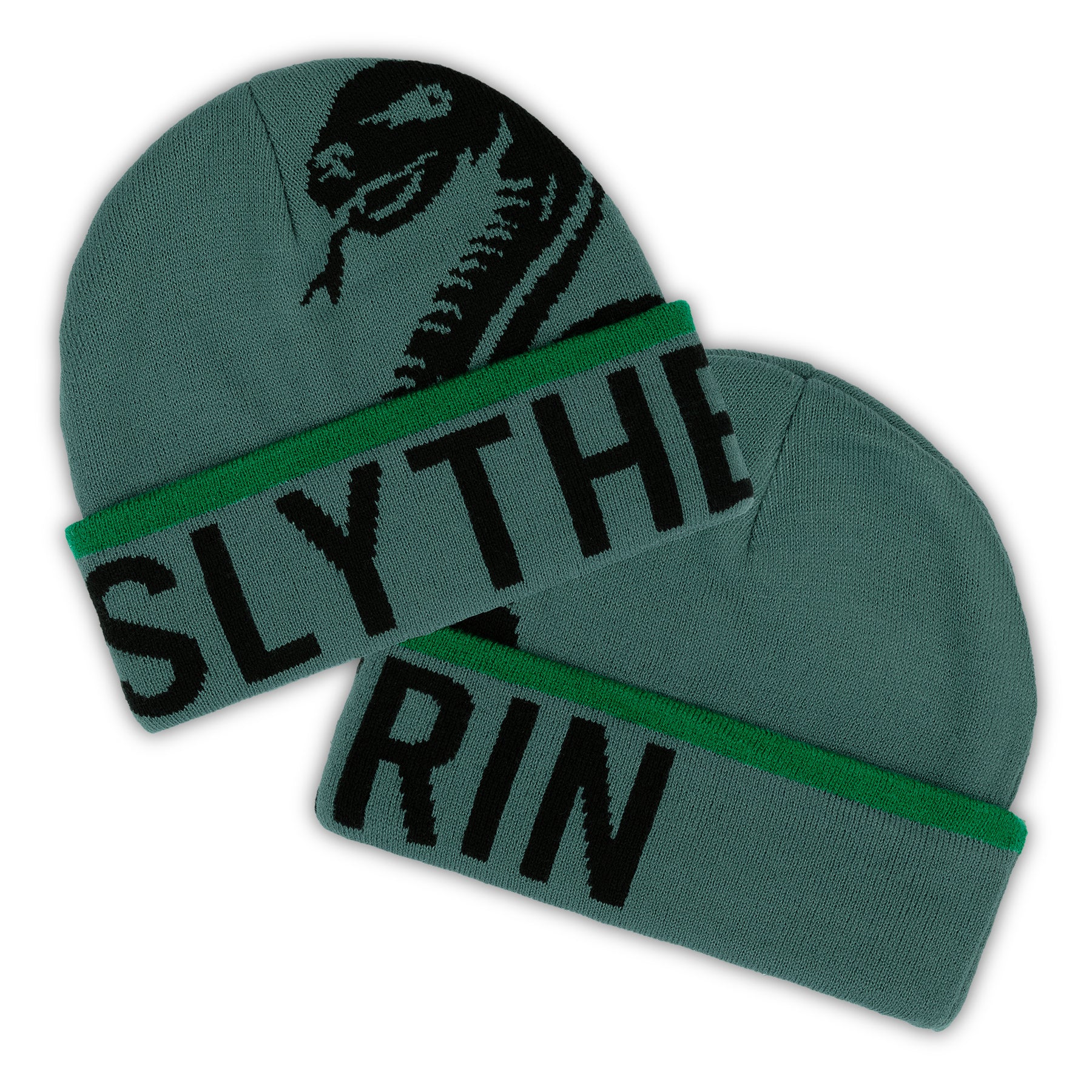 Harry Potter Slytherin Luxury Adults Beanie & Jacquard Scarf Set