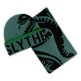 Harry Potter Slytherin Luxury Adults Beanie & Jacquard Scarf Set