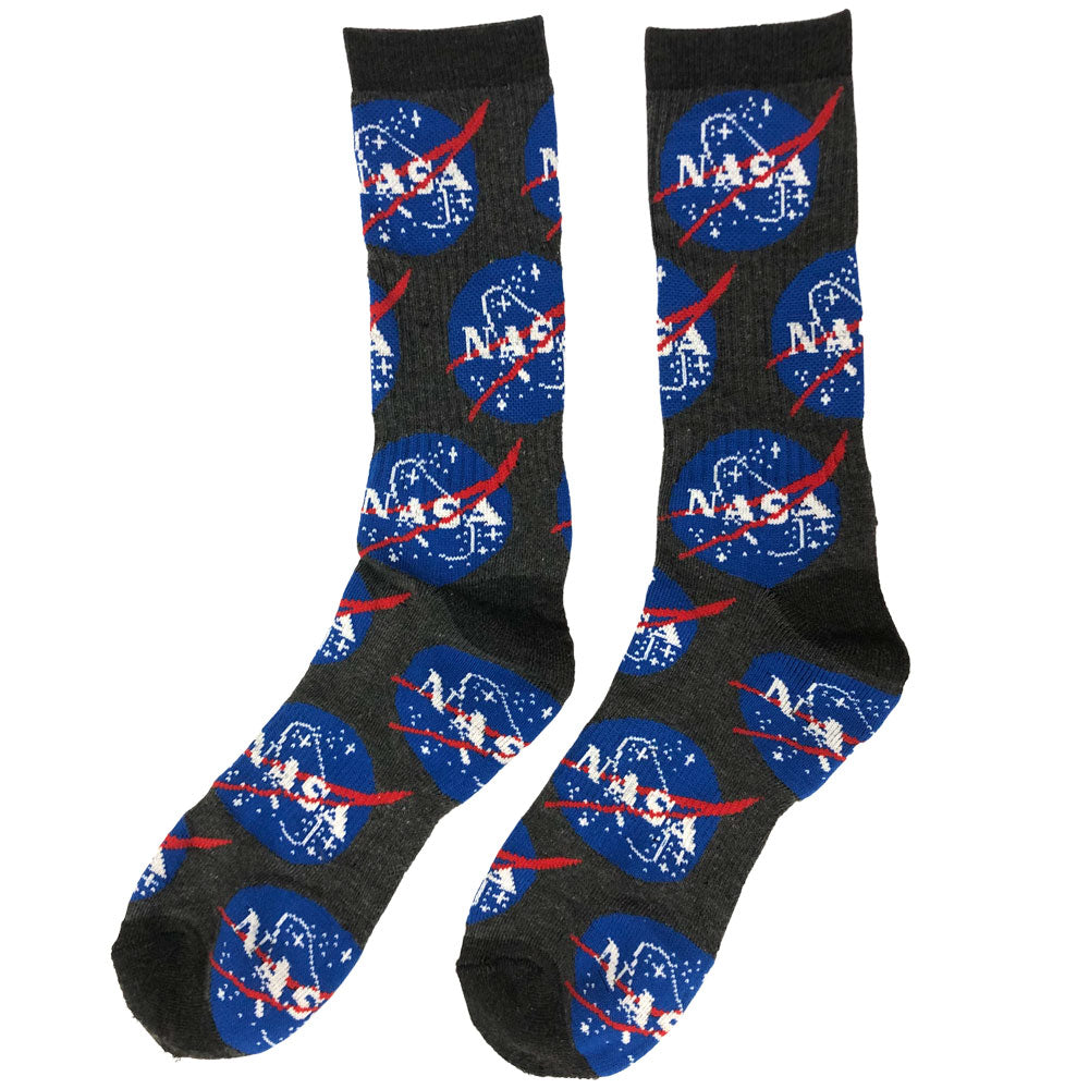 NASA Classic Logo Adult Crew Socks 10-13