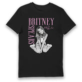 Britney One More Time Black Printed Music T-Shirt