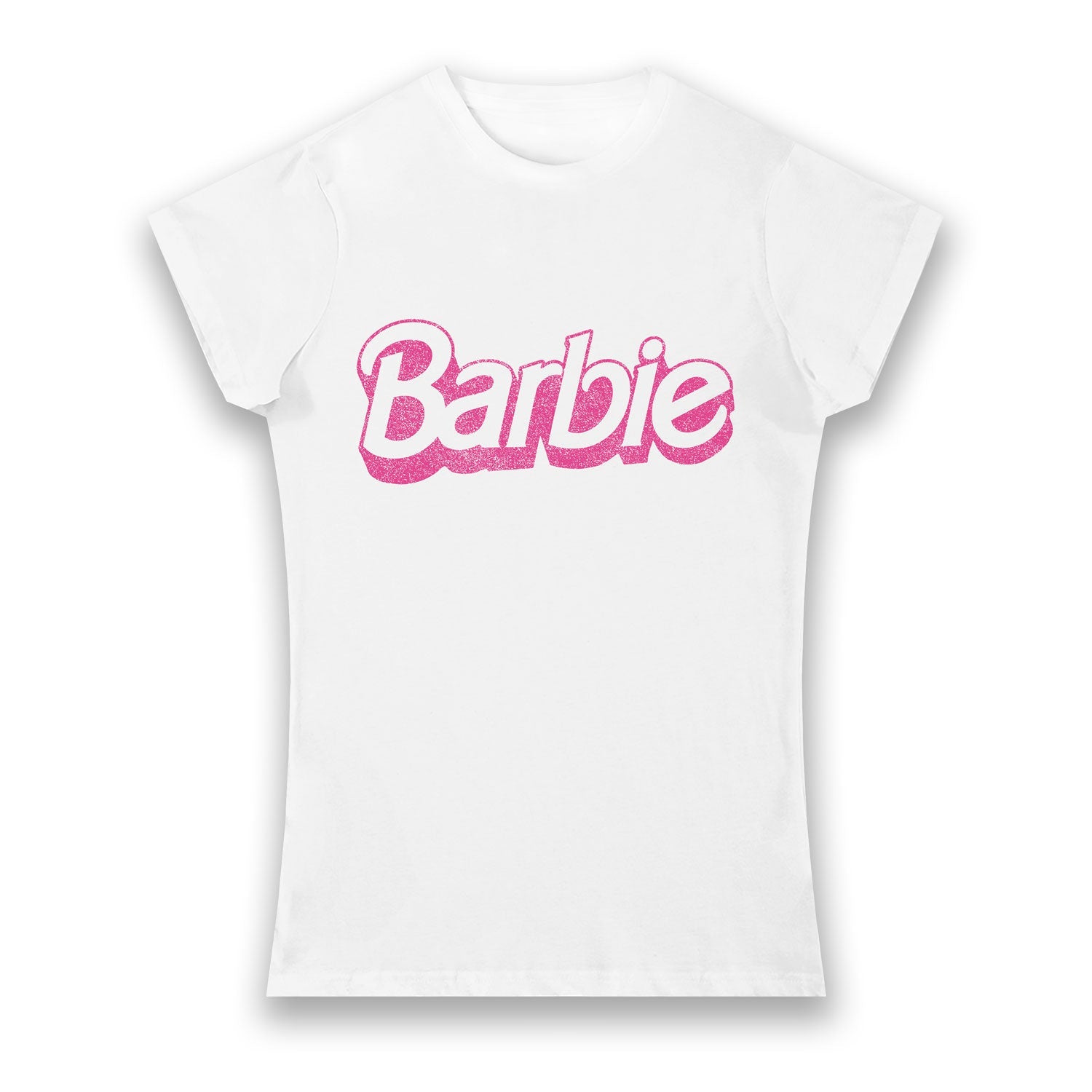 Barbie Distressed Logo Ladies T-Shirt