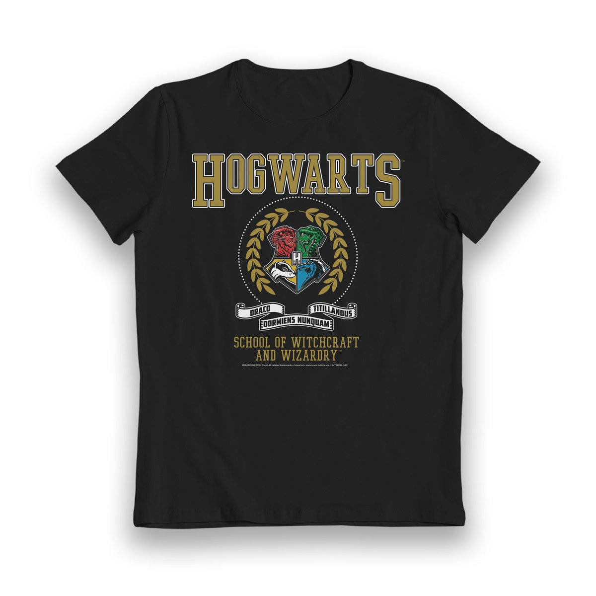 Harry Potter Hogwarts School of Witchcraft & Wizardy Black Kids T-Shirt