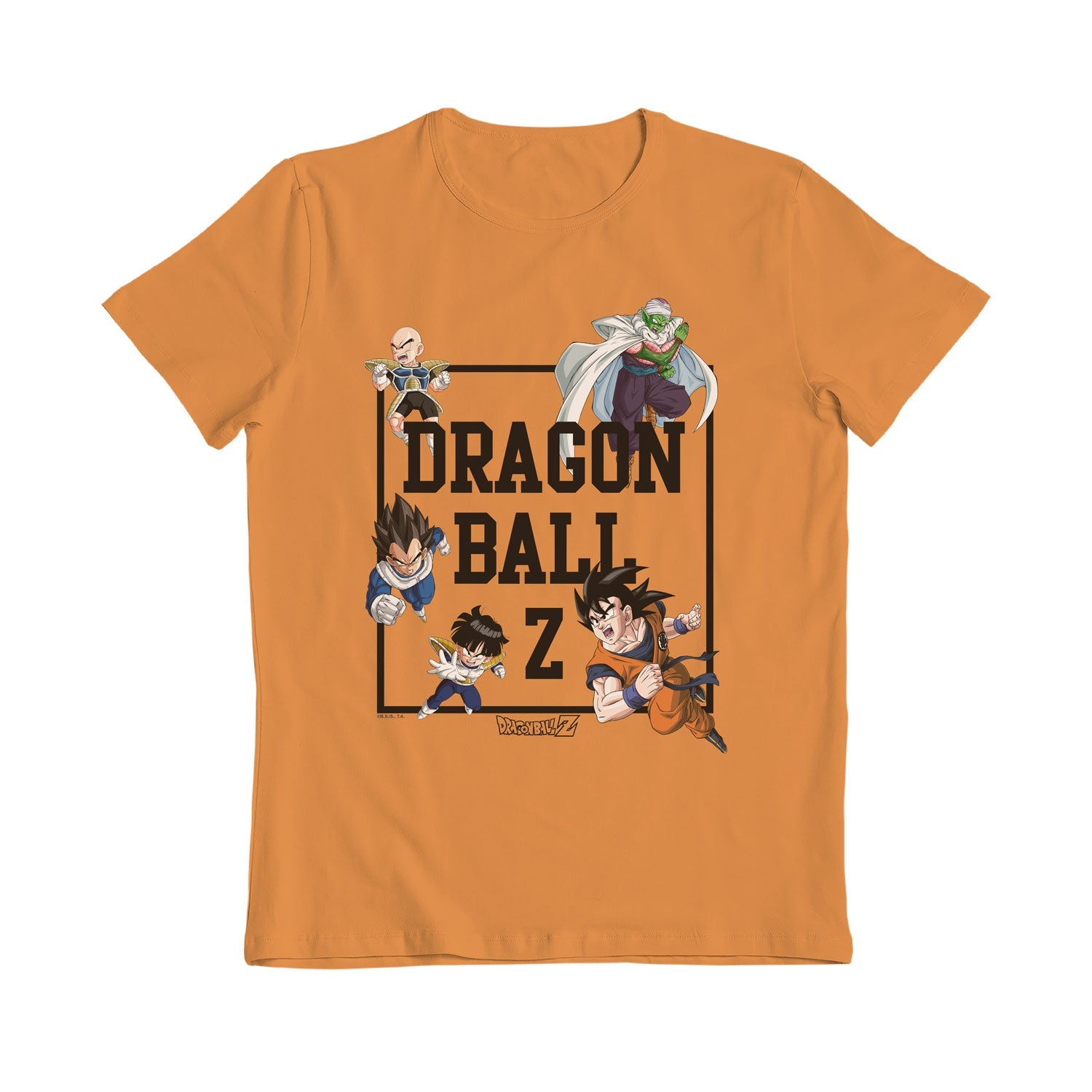 Dragon Ball Z Characters Orange Wash T-Shirt