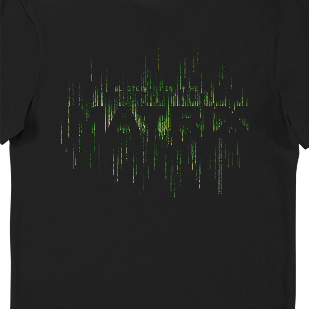 The Matrix Glitch In The Matrix Adults Black T-Shirt