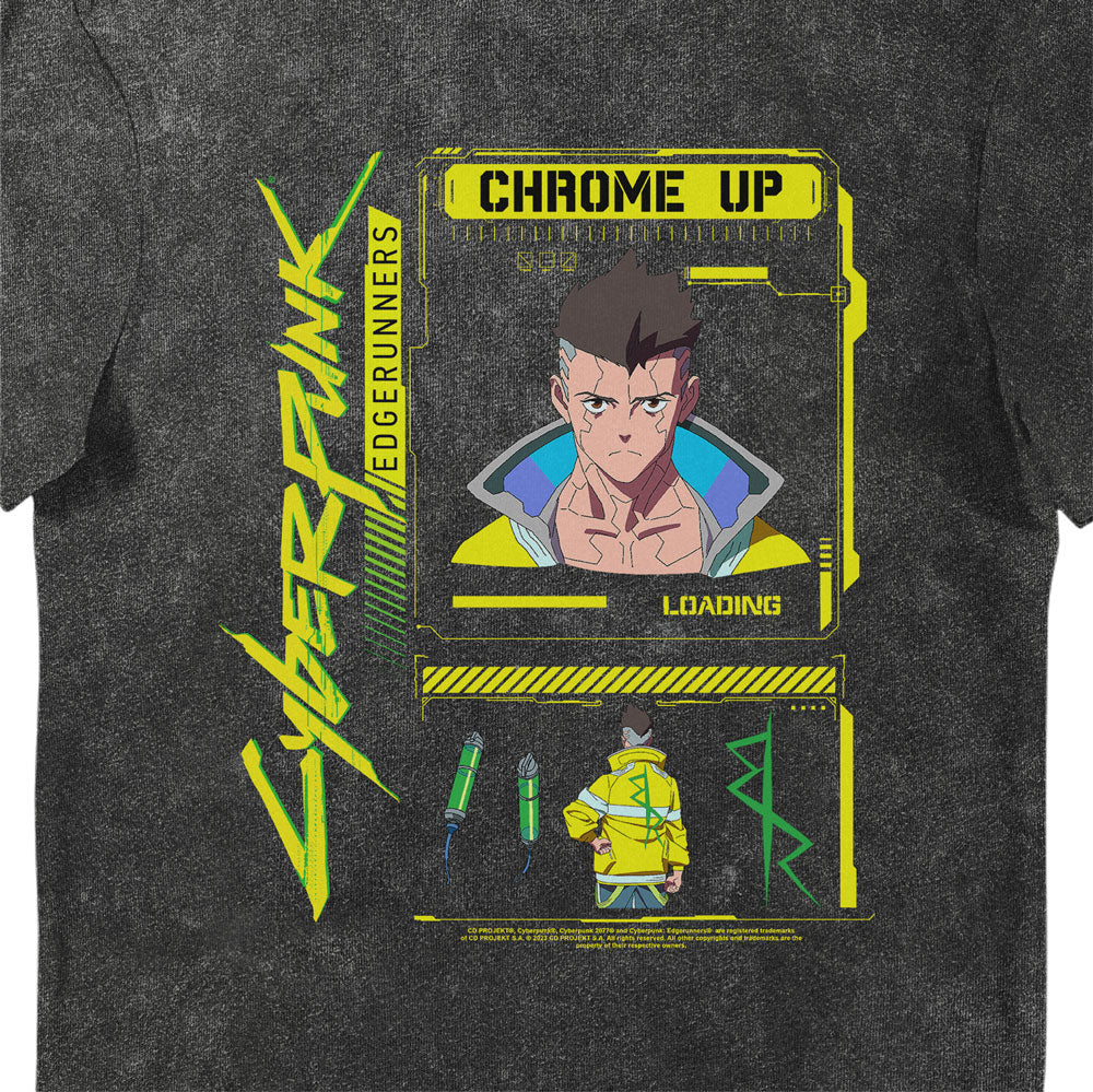 Cyberpunk Edgerunners David Chrome Up Vintage Style Adults T-Shirt