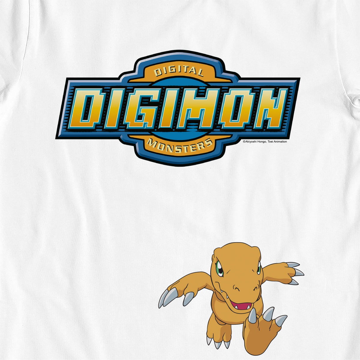 Digimon Logo Agumon White Kids T-Shirt