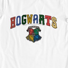 Harry Potter Hogwarts House Crest White Kids T-Shirt
