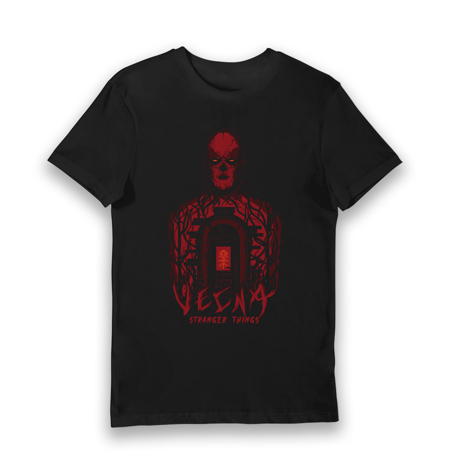 Black Printed T-shirt Front