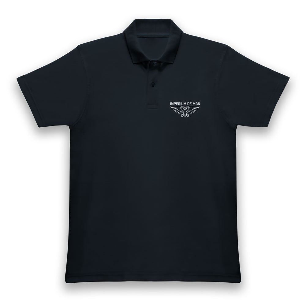 Warhammer 40,000 Imperium Of Man Aquila Adults Navy Polo Shirt