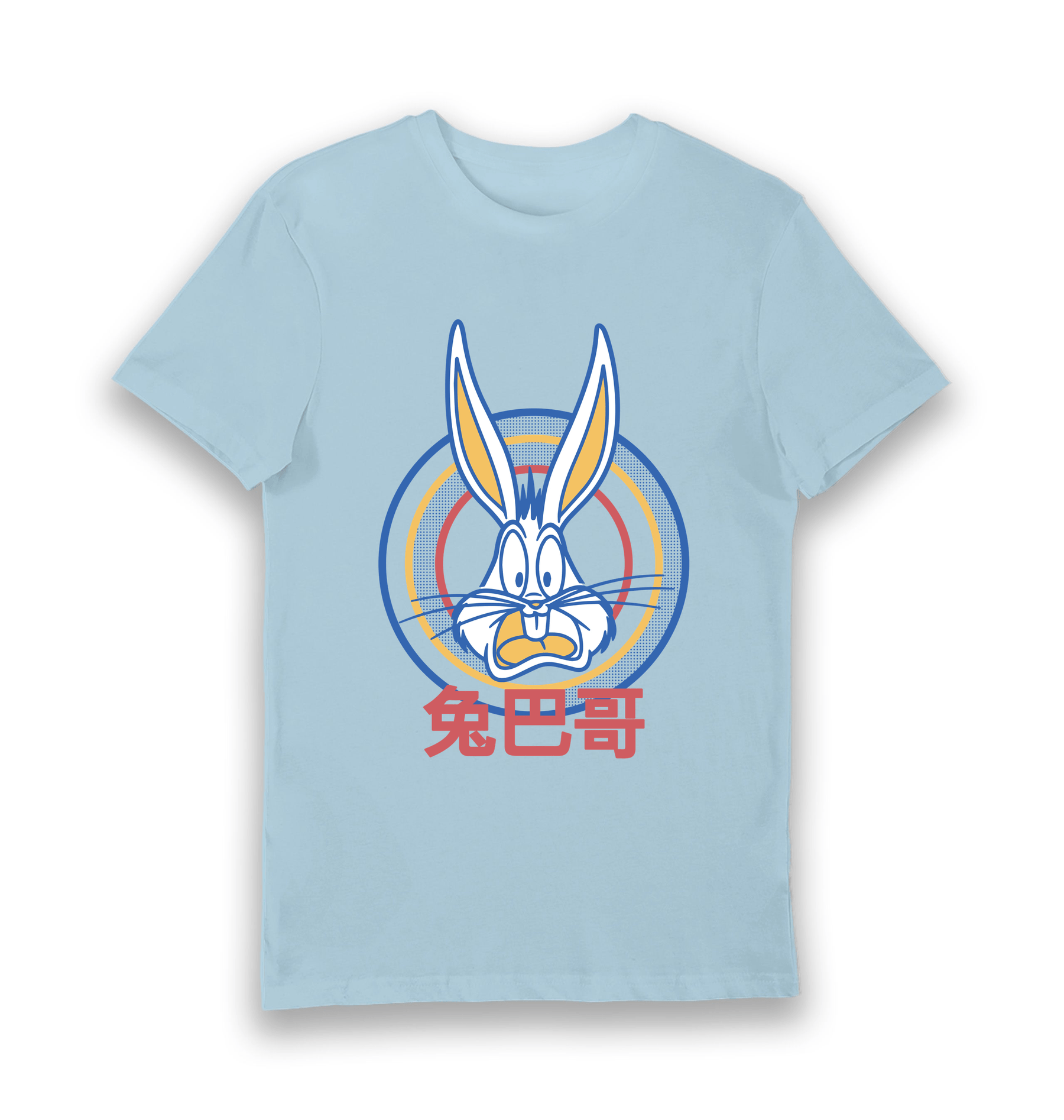 Light Blue Printed T-shirt Front