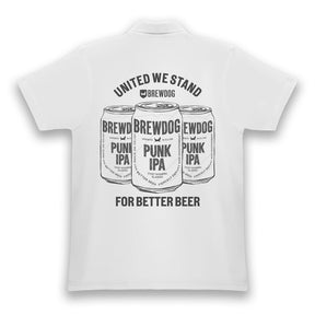 BrewDog United We Stand White Adults Polo Shirt