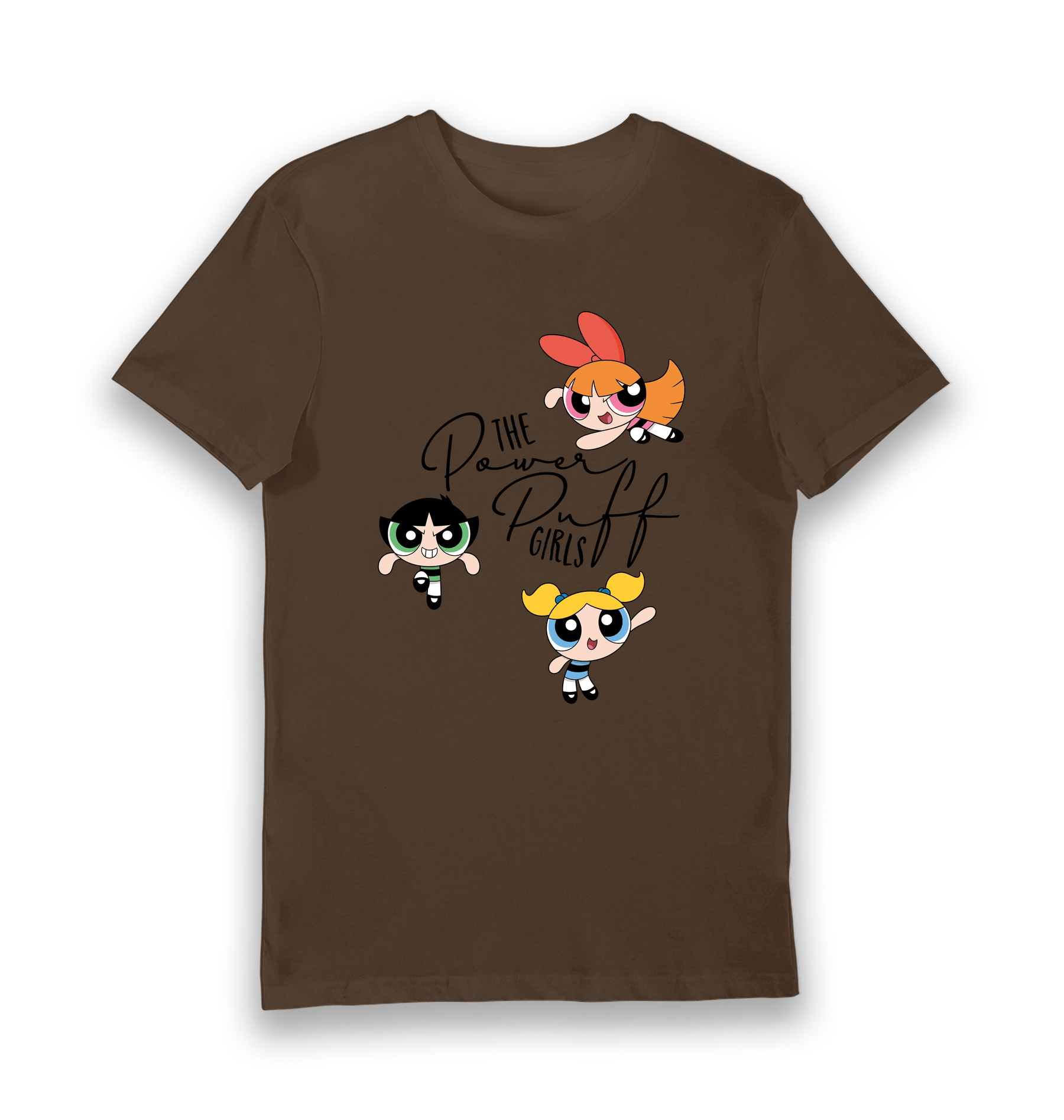 Brown Printed T-shirt Front