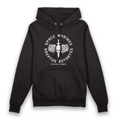 Black Printed Hoody Front