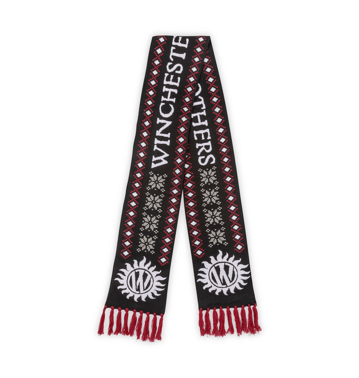 Black British Wool Scarf Front