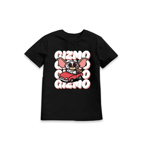 Black Printed Kids T-Shirt Front