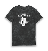 Black Snow Wash Printed T-shirt Front
