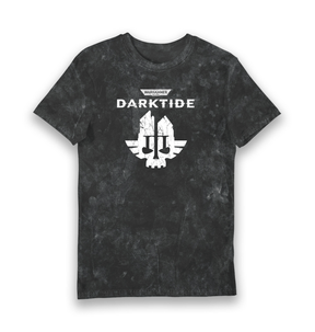 Black Snow Wash Printed T-shirt Front