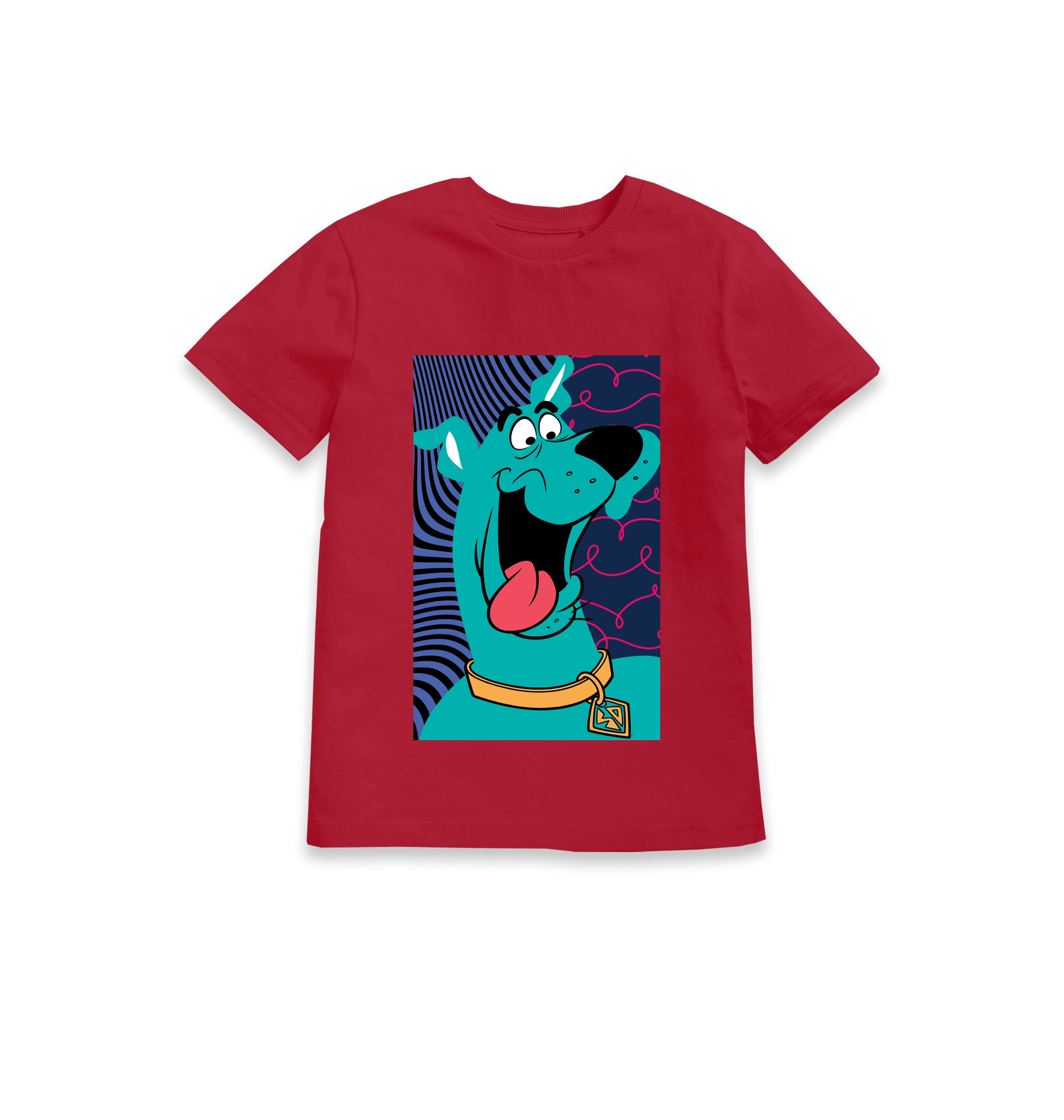 Red Printed Kids T-Shirt Front