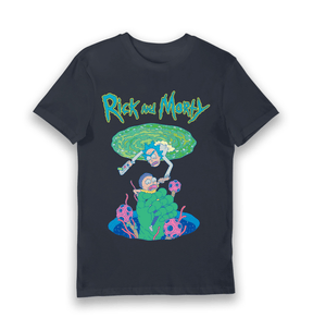 Navy Printed T-shirt Front