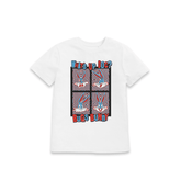 White Printed Kids T-Shirt Front