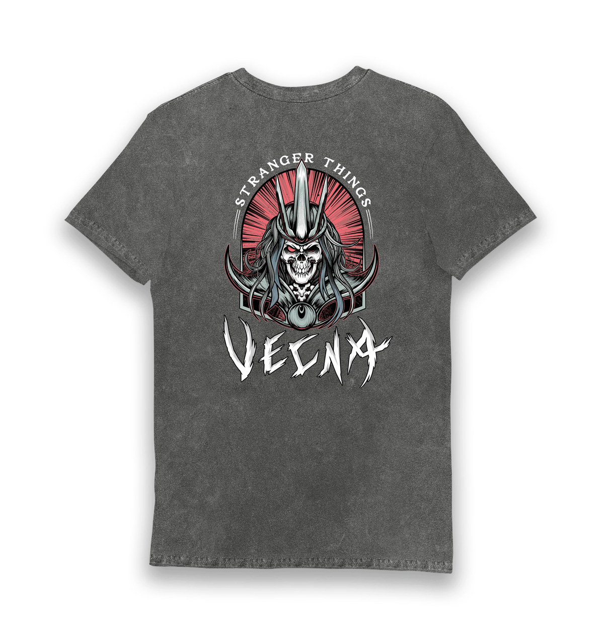 Vintage Grey Printed T-shirt Back