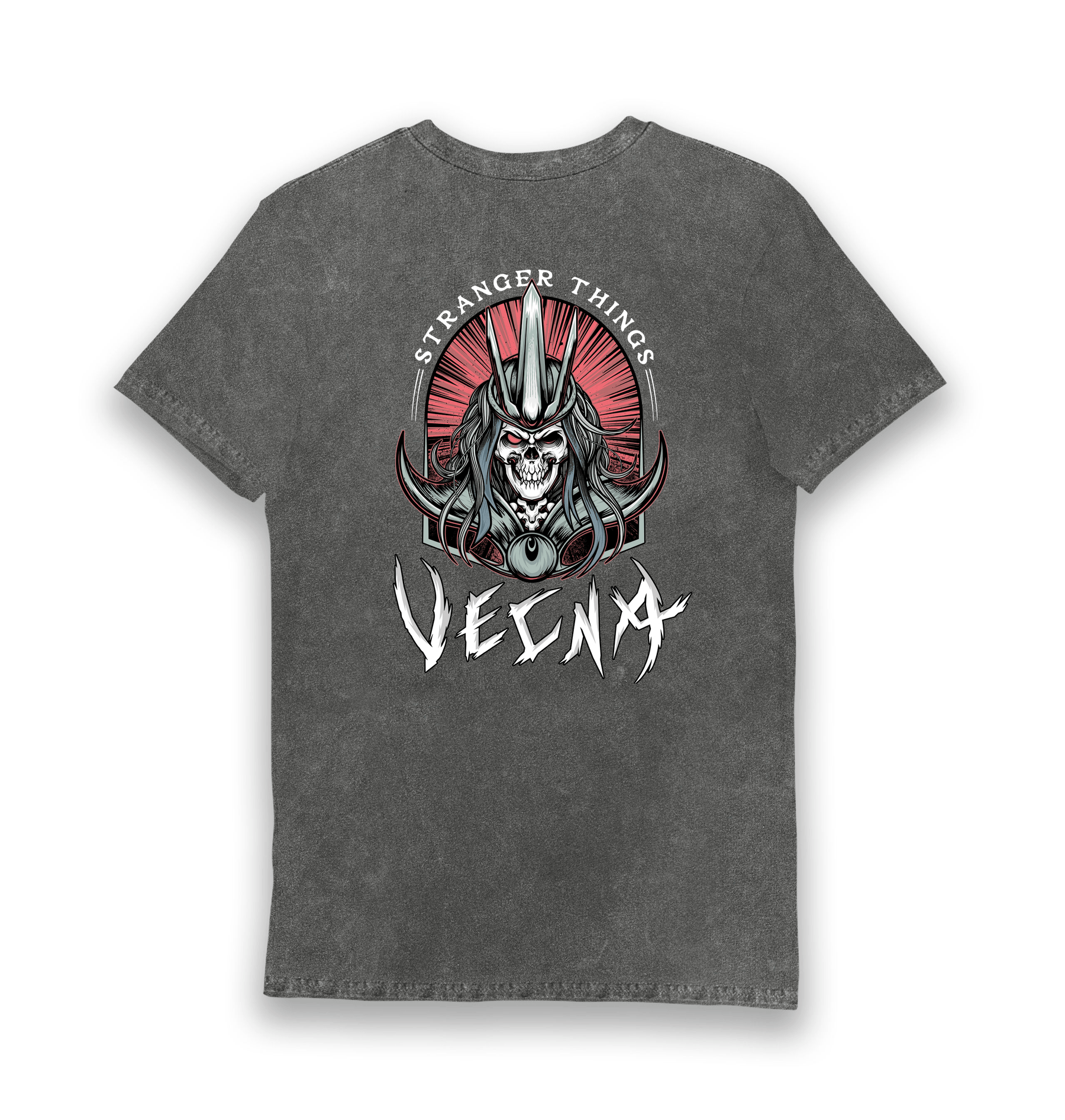 Vintage Grey Printed T-shirt Back