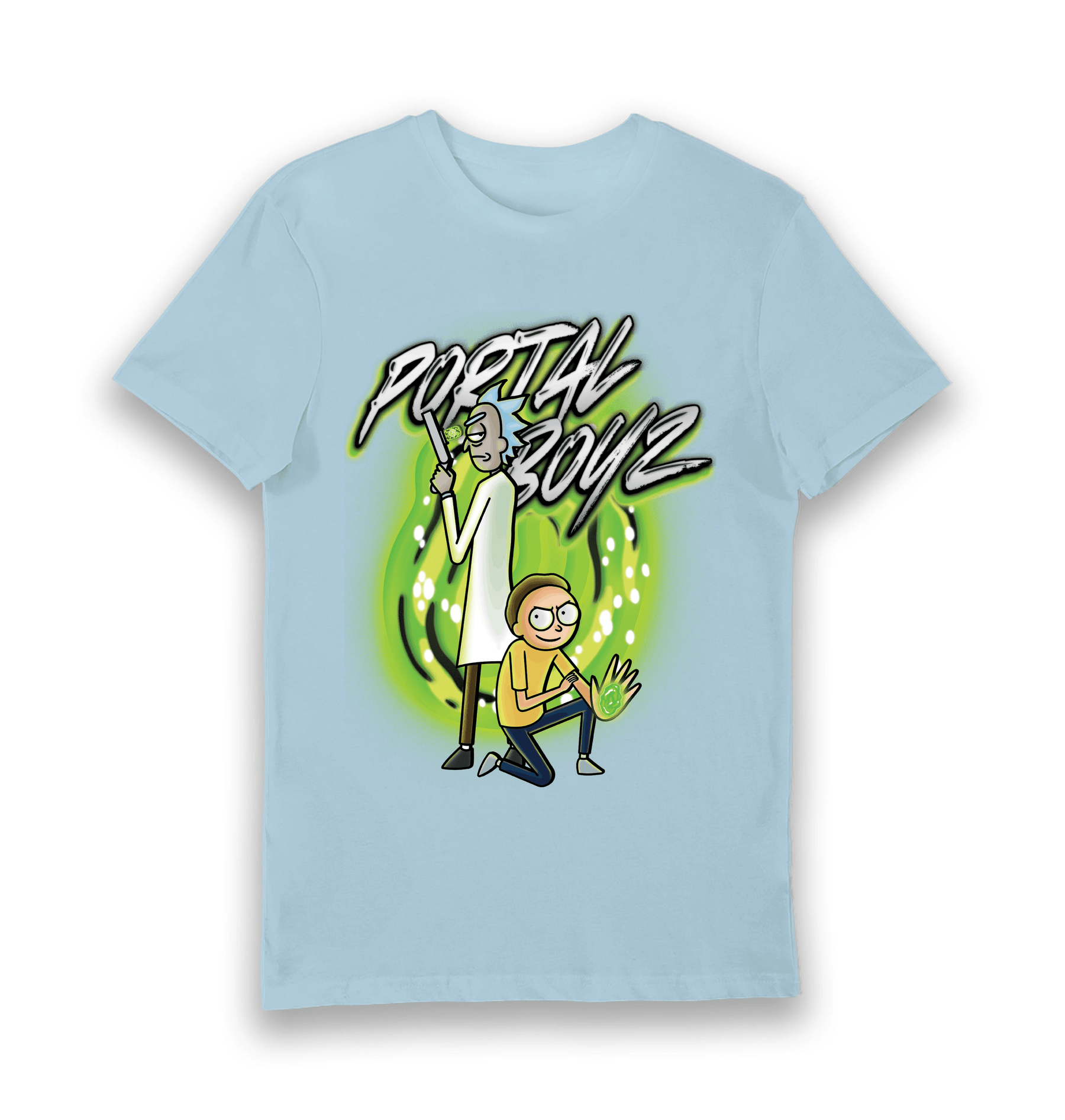 Light Blue Printed T-shirt Front