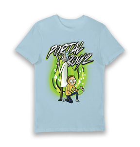 Light Blue Printed T-shirt Front