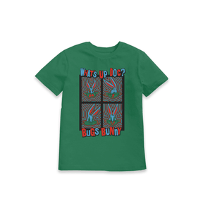 Green Printed Kids T-Shirt Front
