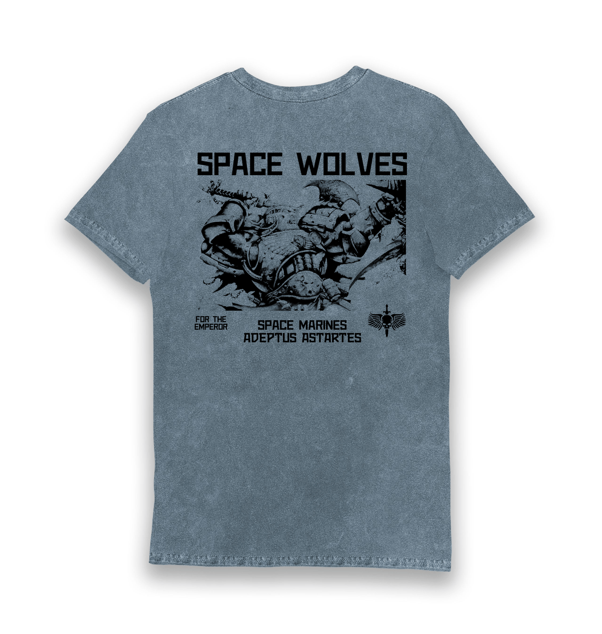 Vintage Blue Printed T-shirt Back