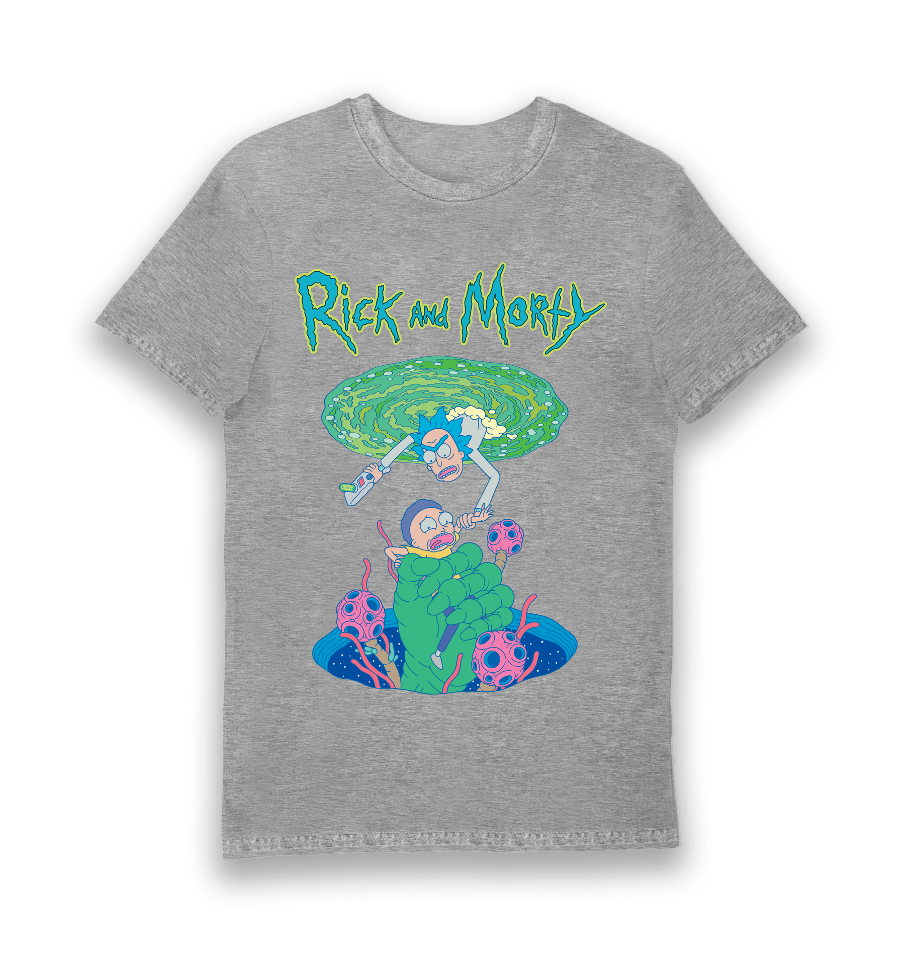 Sports Grey Printed T-shirt Front