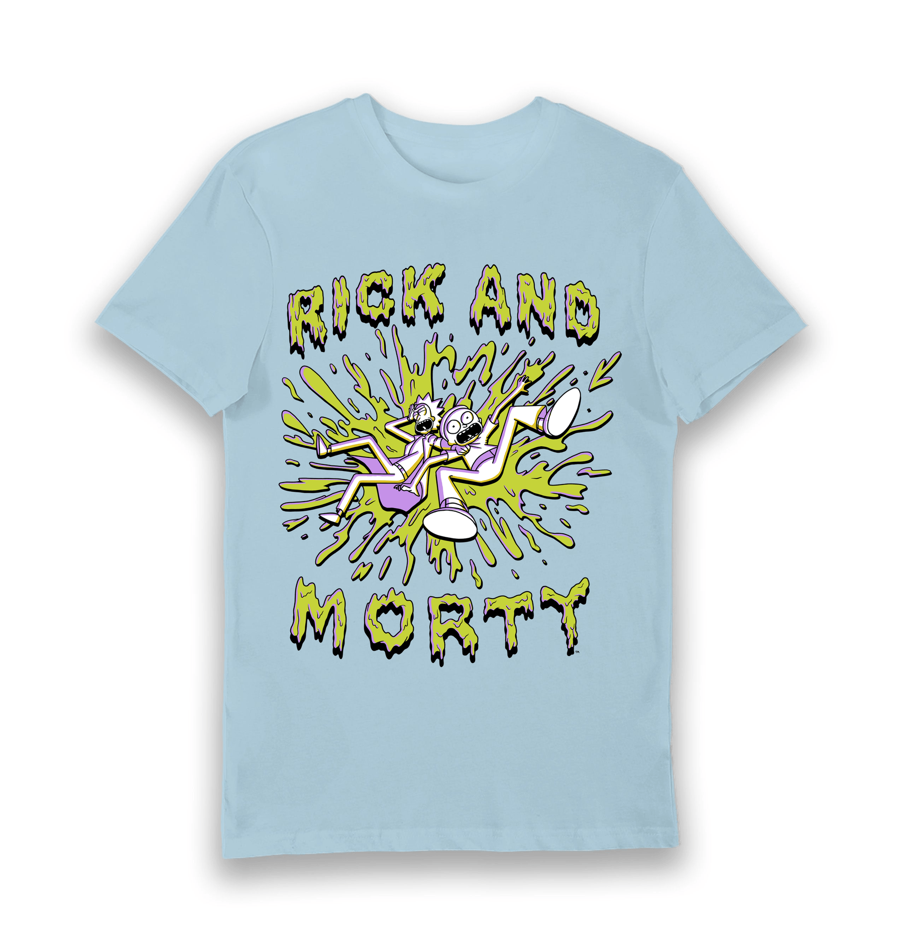 Light Blue Printed T-shirt Front